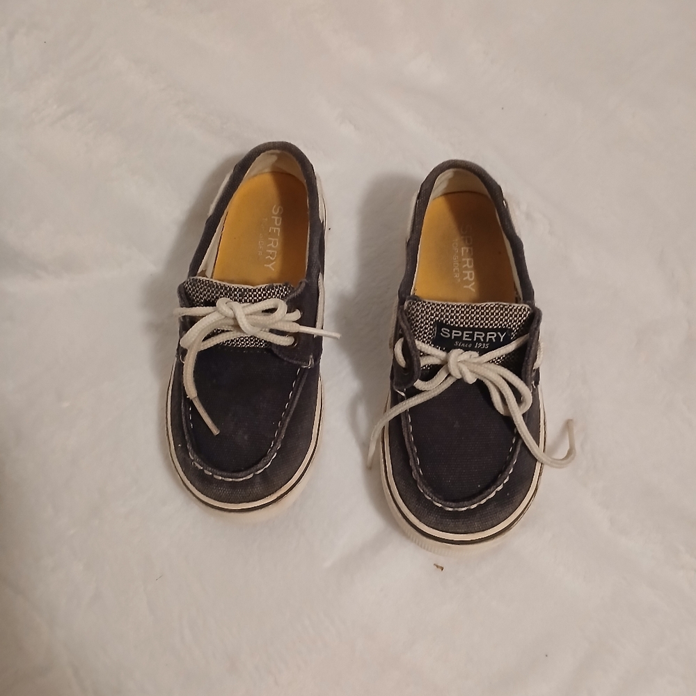 Sperry Kids Top Sider Deck Shoes Size 11M Gray Blue Halyard Unisex Beachy Play